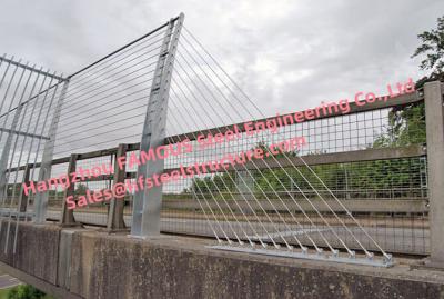 China Road Wire Suspension Bridge Steel Clear Span Q345B - Q460C Grade Public Transportation for sale