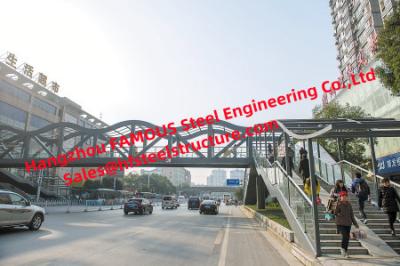 China Fußgängerüberführungs-Baustahl-Brücken-Entwurfs-Geschäfts-Zeichnung und Metallbrückenbau zu verkaufen