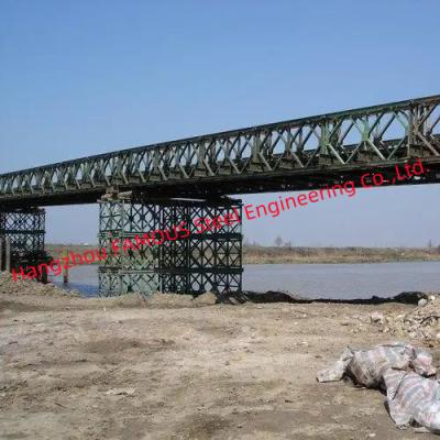 China Sistema de apoio modular pré-fabricado alugado de aço CB200 do suporte da ponte de Bailey da única pista à venda