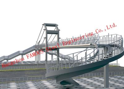 China Customizable Prefabricated Pedestrian Bridges With Smooth Surface And Wood Railing for sale