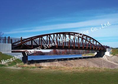 China Single Span Surface Painted Truss Style Bridge / Truss Suspension Bridge Anti Corrosion for sale