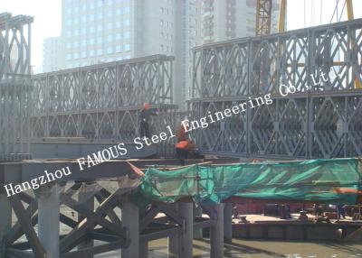 China Tipo puente de la cubierta de la fila del doble HD200 de Bailey de acero modular que alza la instalación en sitio en venta