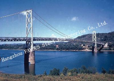 中国 Q345bの現代吊り橋のプレハブの鋼鉄構造十字の川ケーブル橋 販売のため