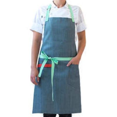 China Custom Sleeveless  Cotton Linen Chef Work Uniform With Long Rope for sale