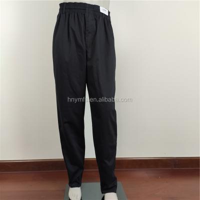 China Kitchen Chef Work Pants Breathable Restaurant Black Chef  Pants for sale