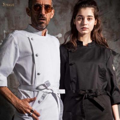 China Breathable OEM Service Chef Uniform Tops For Men And Women for sale