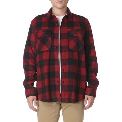 China Man Or Women Long Sleeve Flannel Shirt OEM 100% Cotton Or TC Check Flannel Shirt for sale