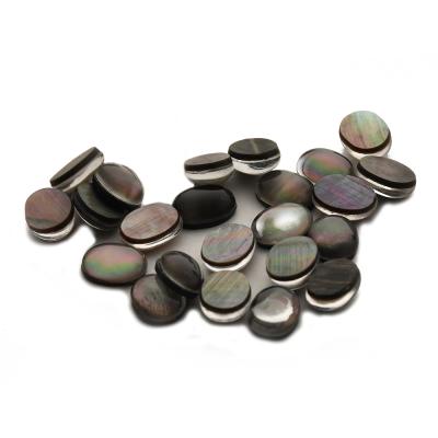 China Wholesale Polishing Wite Pearlescent Black Shell Loose Gemstone Factory Glass Good Quality for sale