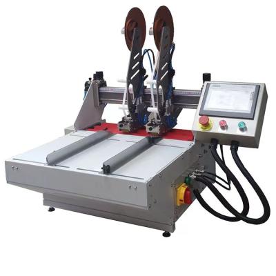 China Máquina de adhesivo y cinta adhesiva de pantalla táctil PLC / máquina de pegar cinta adhesiva de doble cara en venta