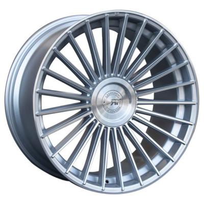 China Silver Machined Face 6061-T6 Aluminum Alloy Forge Auto Wheels Multi Spokes for sale