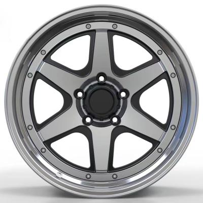 China Deep Dish 2 Piece Forged Wheels 6061-T6 Aluminum Alloy for sale