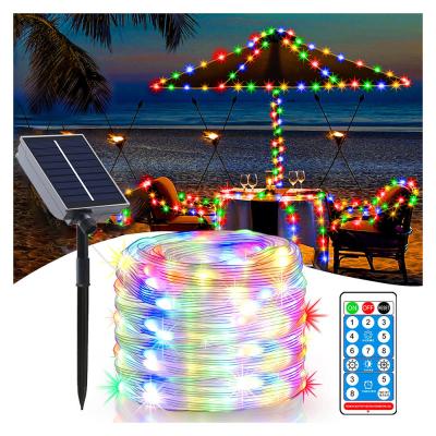 China Remote Control Solar Leather IP44 LED Cord Light For Holiday Decoration en venta