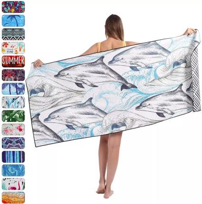 China 70*140cm Cotton Beach Towel Custom Stripe Swimming Microfibre Towel for sale