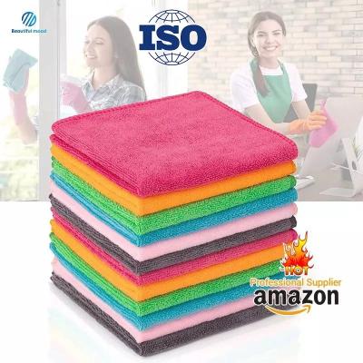 China Wholesales Custom Logo design Colorful Nano remover kitchen towels car wash cloth Microfiber Cleaning Cloth for sale