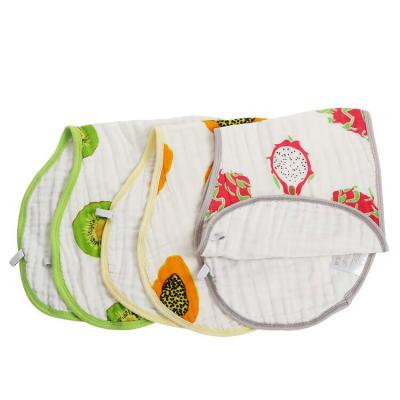 China Ultra Soft Organic Cotton 8 Layers Baby Bib And Burp Cloth Set for sale
