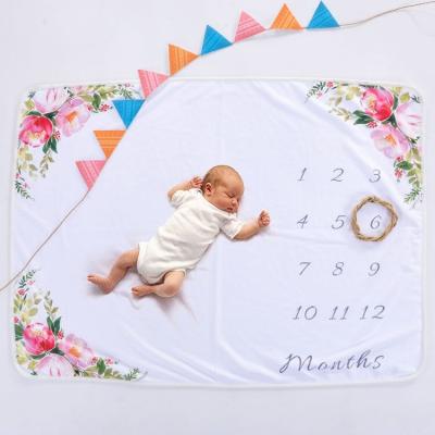 China Customized Monthly Newborn Wrap Blanket For Photo Background Blanket for sale