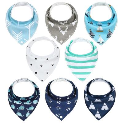 China Quick Dry Cotton Baby Triangle Dribble Bibs Multiple Color Super Soft for sale