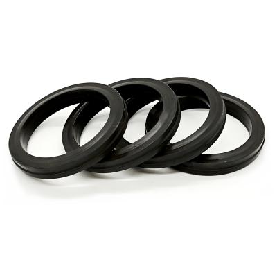 China Black 90 Shore A 2 Inch FKM HNBR Hammer Union Seal Vee Lip Type Seal Ring for sale