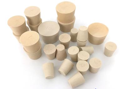 China Natural Rubber Bung Stopper With Or Without Hole , Rubber Test Tube Stoppers for sale
