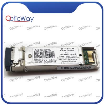 China Alcatel Lucent SFP Fiber Transceiver 1AB402160002 CWDM 1471nm 2.67G 80km for sale