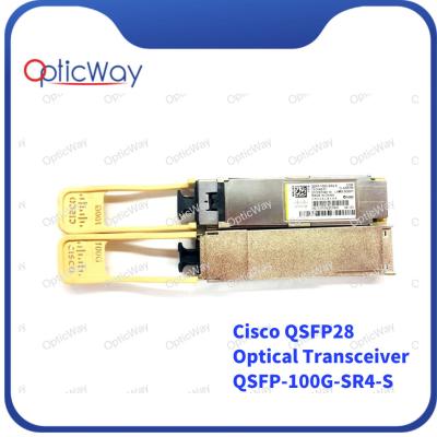 China OM4 100GBASE-SR4 QSFP28 Transceivermodule 850nm 100m DOM MPO-12 MMF Te koop