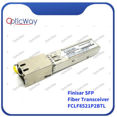 China 100m 1.25G RJ45 SFP Transceiver Finisar FCLF8521P2BTL 1000Base Fiber Module Te koop