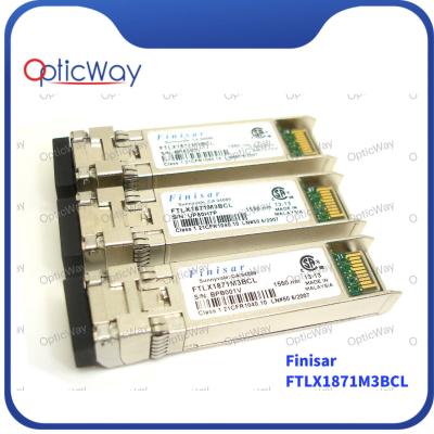 China Finisar Fiber Optic Module FTLX1871M3BCL 1550nm 11.3Gbps 80km SFP+ Transceiver for sale