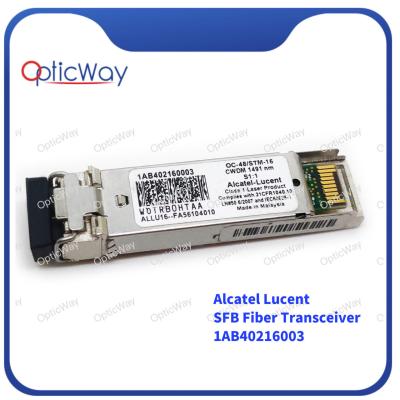 China Transceptor de fibra SFP de múltiples modos Alcatel Lucent 1AB402160003 2.67G 1491nm 80km en venta