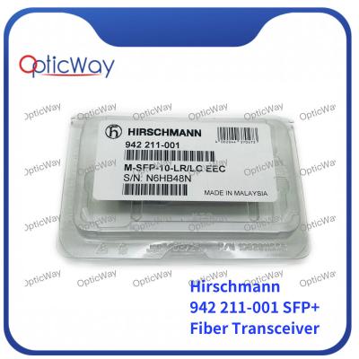 China Hirschmann SFP+ Fiber Transceiver 942 211-001 LC Duplex 10GBASE-LR 1310nm 10KM Te koop