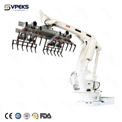 China 250Kg Robotic Palletizer Machine IRB660 ABB Robot Arm Dual Cabinet Controller for sale