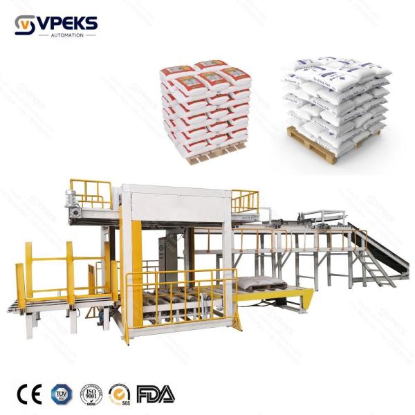 Quality 800-1200 Bags/Hour High Level Palletizer 1300-1800mm Palletizing Height for sale