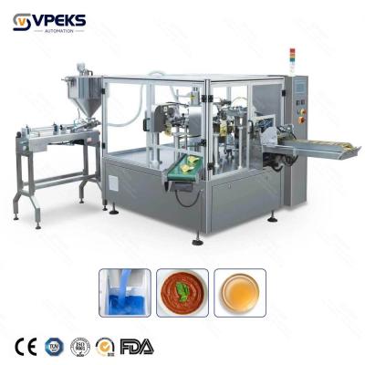 China 25-60 Bag/Min Automatic Pouch Filling Machine 10-1500g for sale
