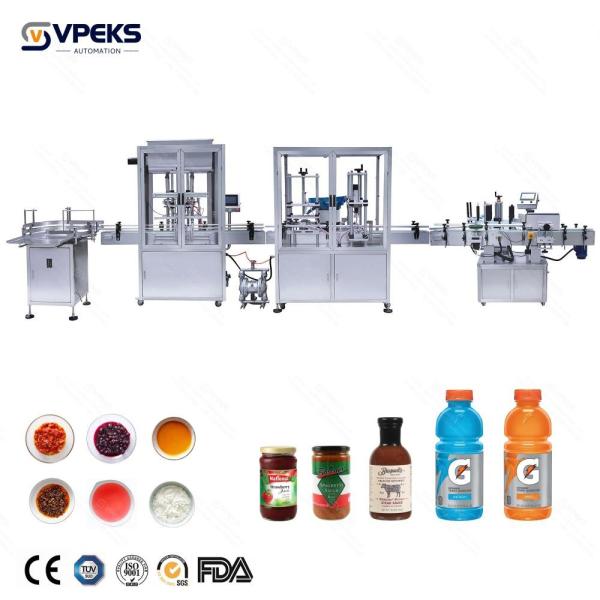 Quality Water Juice Milk Bottle Filling Machine 0.8 M3 / Min Air Consumption for sale