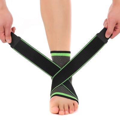 China Sports Users 1 Pcs Adjustable Running Foot Ankle Protector Sleeve Gym Elastic Ankle Brace Safety Ankle Brace for sale