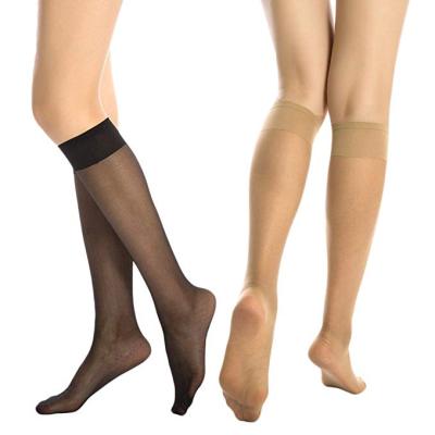 China Wholesale Custom Antibacterial Transparent Knee High Hosiery Socksfor Women Summer en venta