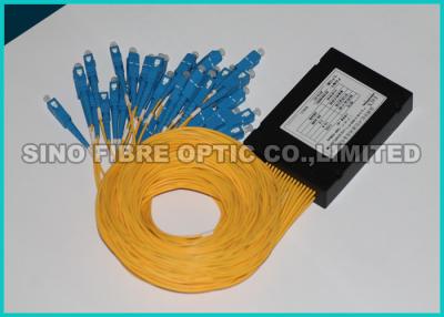 China 2.0mm Pigtailed Fiber Optic PLC Splitter 1x32 Module SC APC Fanout Cassette for sale