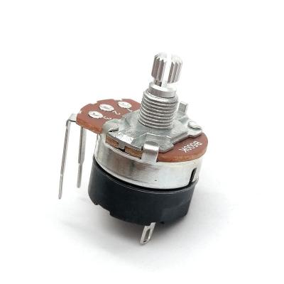 China 12mm Rotary Switch Potentiometer PC Pin 100k Ohm With Potentiometer Switch for sale