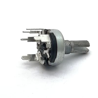 China 100V AC Rotary Switch Potentiometer With On Off Switch 50ohm For Audio Amplifier for sale
