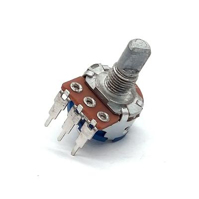 China 150V AC 500k Potentiometer With Switch 15mm 3 Position Mixer Console for sale
