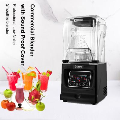 China Maximize Your Smoothie Sales with Gepu 1800W Commercial Blender and Sound Proof Cover for sale