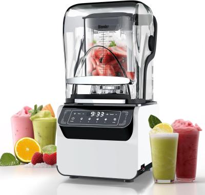 China Coffee Shop Professional Equipment Powerful Smoothie Blender With Soundproof Cover for sale