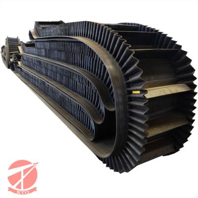 China Impact Resistance Corrugated Sidewall Multi Ply Textile Conveyor Belt for sale