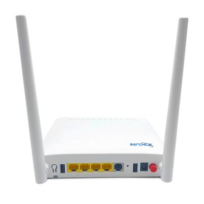 China Dubbele de Bandont Router van zc-521G FTTH GPON ONU 4GE 1POTS WiFi 2USB Te koop