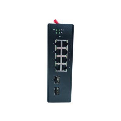 China Interruptor industrial portuário de 10 Gigabit Ethernet nem controlado com 2 SFP à venda