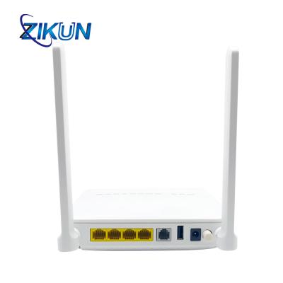 中国 ZIKUN ZC-520 XPON ONU 1GE 3FE 1USB 1POTS WiFi FTTH EPON GPON ONT 販売のため
