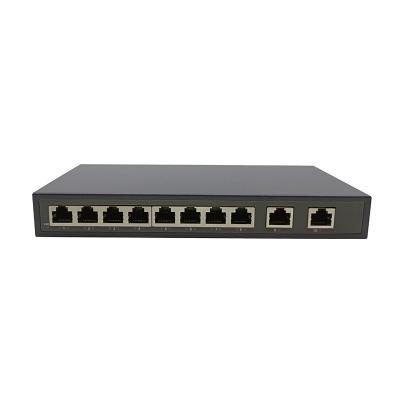China 10 Port POE Ethernet Switch ZC-S2010P 8 PoE Ports Switching Capacity 20G DC Or AC for sale