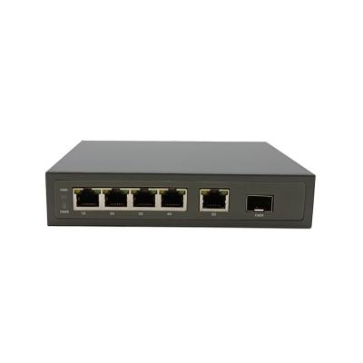 China ZC-2006P PoE Switch 4 POE Ports 1 GE SFP+5*GE RJ45 Switching Capacity 12G DC Or AC for sale
