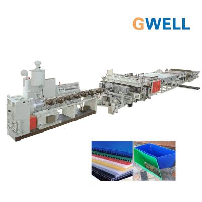China PP Hollow Profile Sheet Extrusion Machine PE Hollow Board Production Line Provide Installation And Commissioning for sale