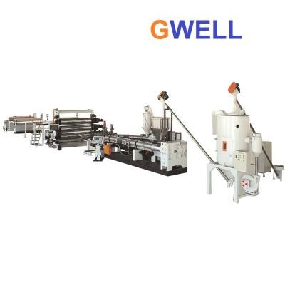 China Conical Twin Screw Extrusion Machine PVC Calender Machine Plastic Sheet Extrusion Line for sale