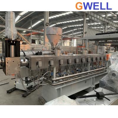 China hoja gemela paralela del ANIMAL DOMÉSTICO de la máquina del extrusor de tornillo de 95m m que hace instalaciones auxiliares en venta